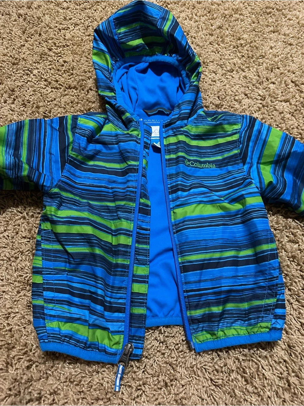 Columbia Striped Windbreaker Jacket 3T Boys